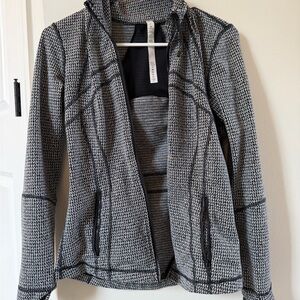 lululemon athletica Black & White Knit Bomber Jacket